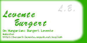 levente burgert business card